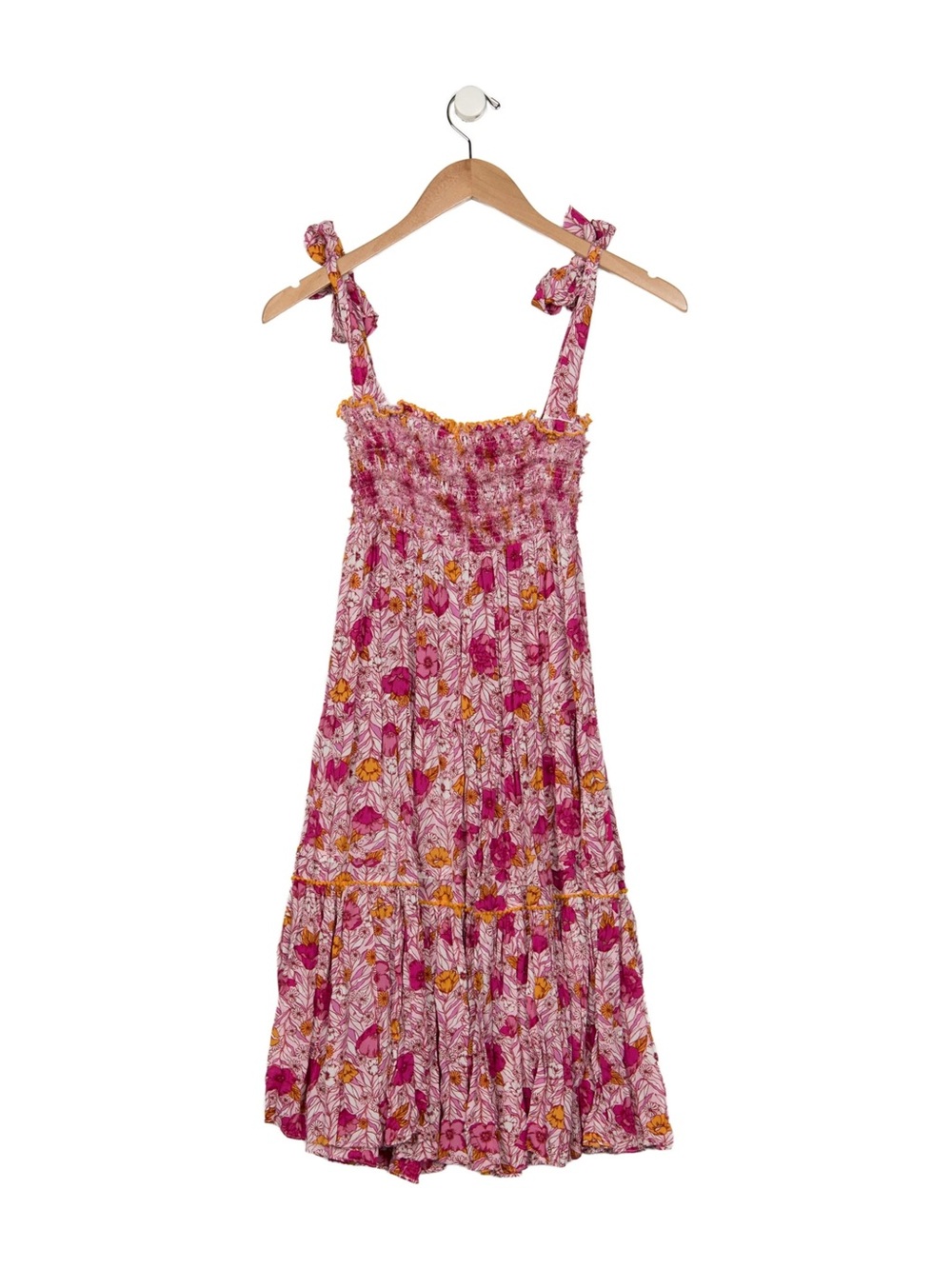 Poupette St. Barth Triny Ruched Floral Midi Dress